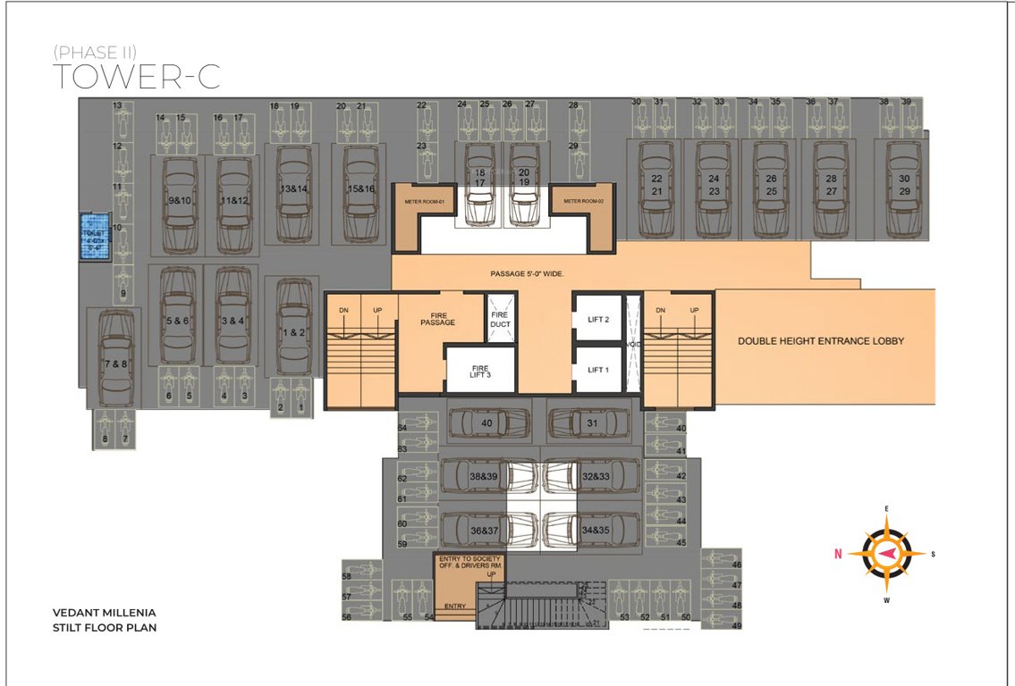  vedant millenia happiness phase ii wing c Wing C Cluster Plan