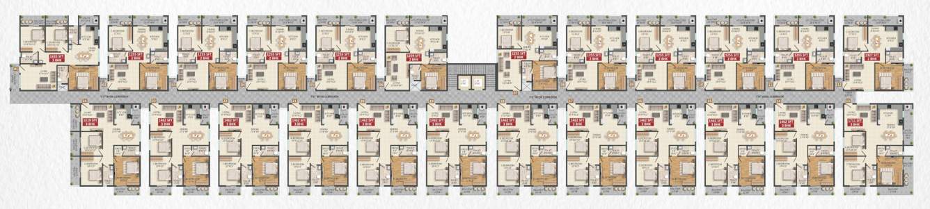  legacy Block A Cluster Plan For Typical Floor
