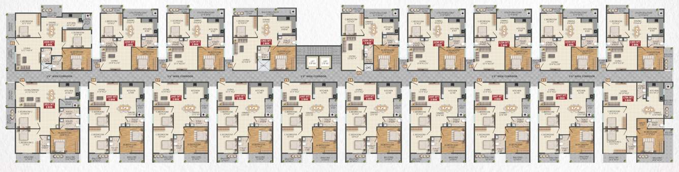  legacy Block C Cluster Plan For Typical Floor
