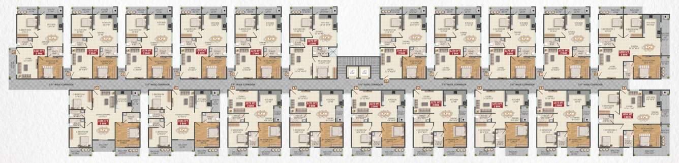  legacy Block D Cluster Plan For Typical Floor