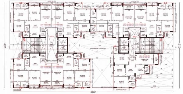  sundaram Block A And B Cluster Plan For Typical Floor Plan