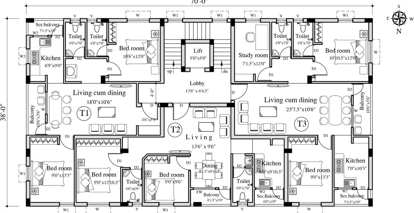  sri rajeswari Sri Rajeswari Cluster Plan for 3rd Floor