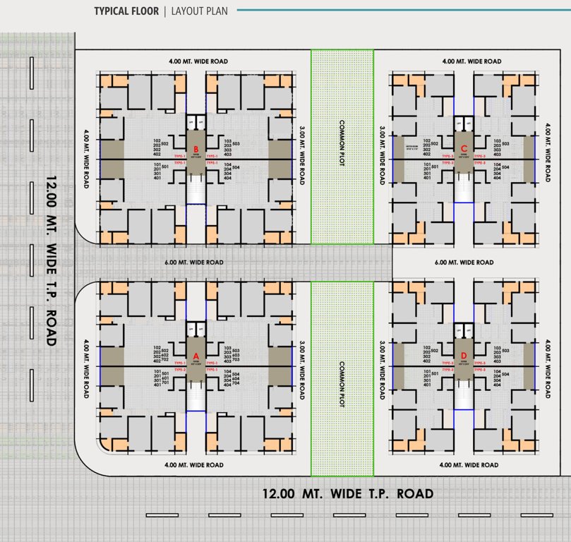  empire Block A, B, C & D Cluster Plan For Typical Floor