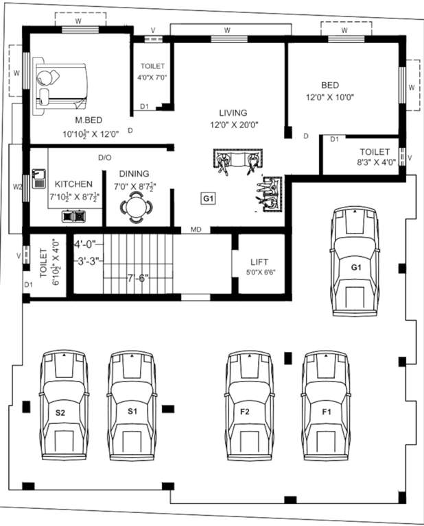  radha flats Radha Flats Cluster Plan For Ground Floor