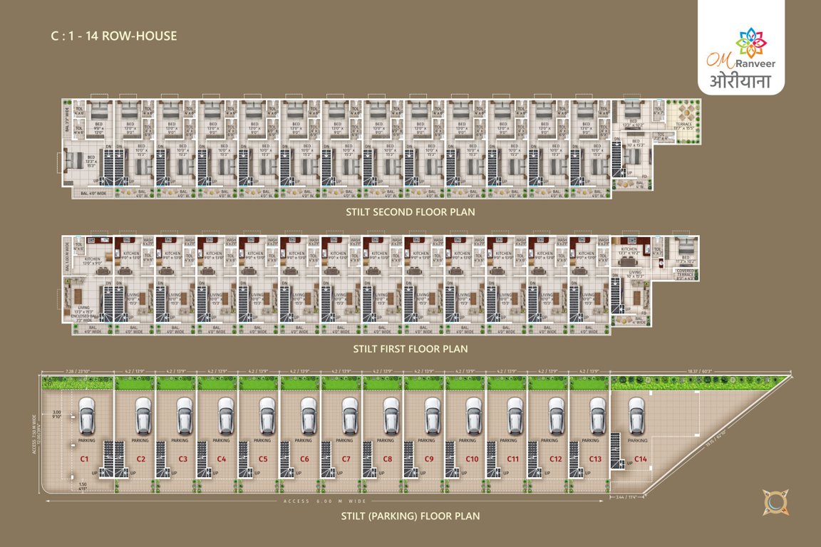  ranveer oriana Apartment Building AB Cluster Plan