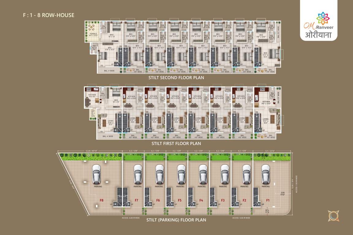  ranveer oriana Apartment Building AB Cluster Plan