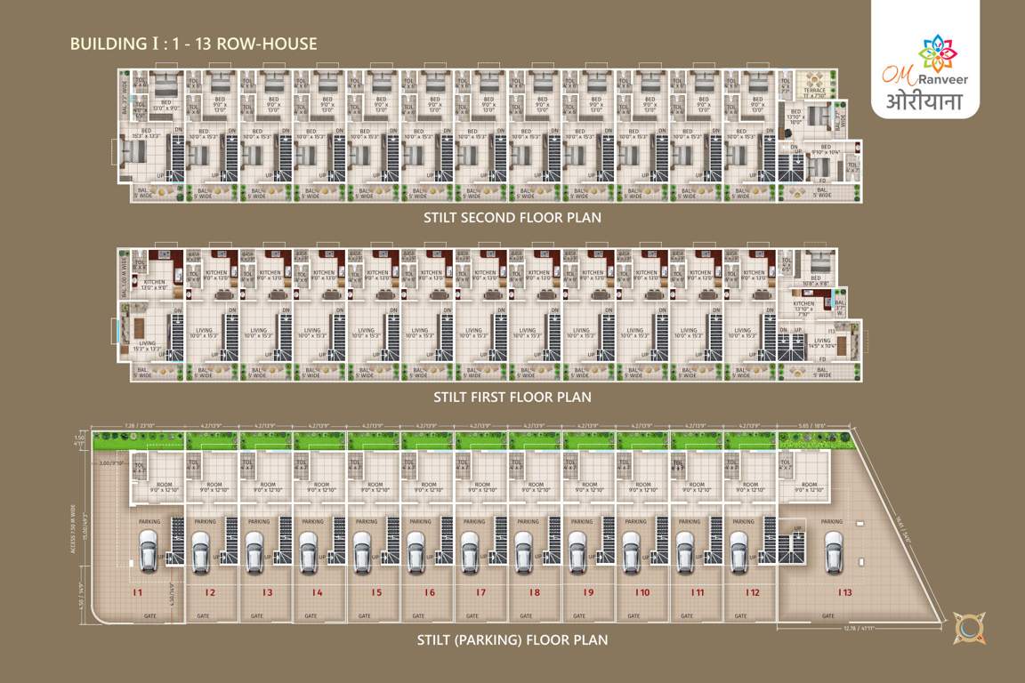  ranveer oriana Apartment Building AB Cluster Plan
