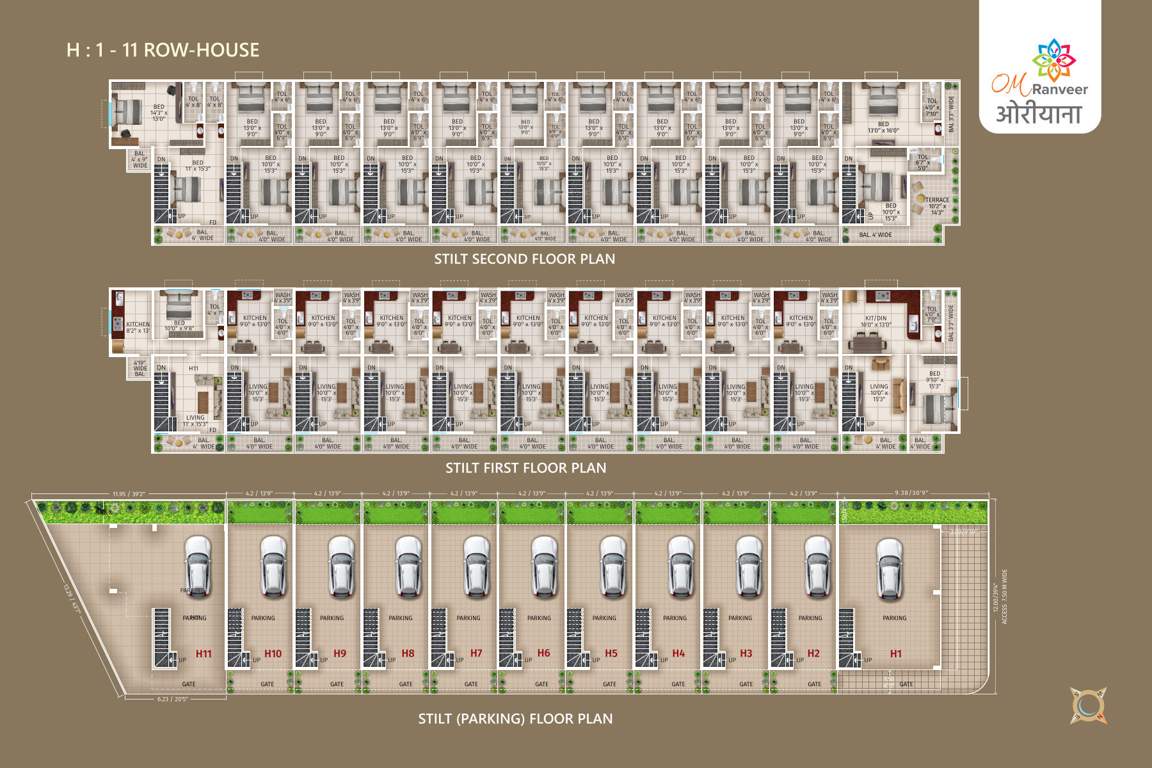  ranveer oriana Apartment Building AB Cluster Plan