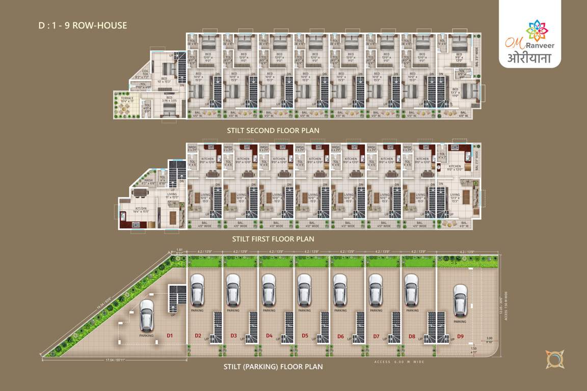  ranveer oriana Apartment Building AB Cluster Plan