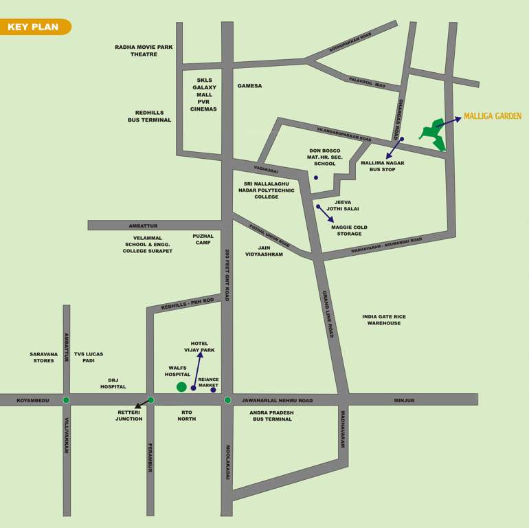  malliga garden villas Location Plan