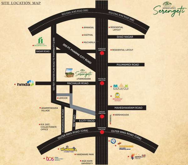  serengeti Location Plan