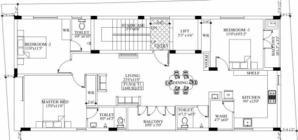  padma-flats Padma Flats Cluster Plan For Typical Floor Plan
