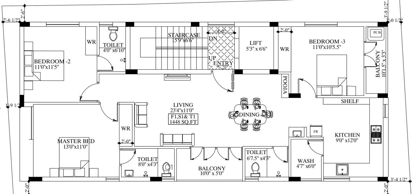  padma flats Padma Flats Cluster Plan For Typical Floor Plan