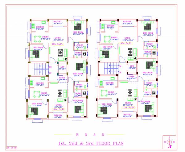  mithun-homes- Block B And C Cluster Plan from 1st to 3rd Floor