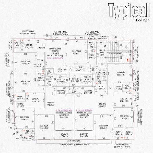  sky-ambience Sky Ambience Cluster Plan for Typical Floor