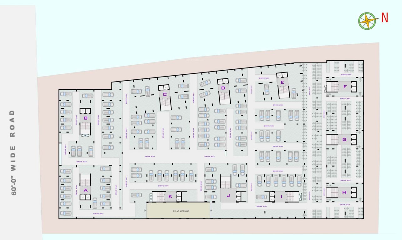  avdhesh 1 Block A & I & J & K 1 Basement Floor Cluster Plan