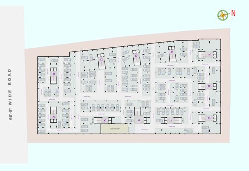 avdhesh-1 Block A & I & J & K 2 Basement Floor Cluster Plan