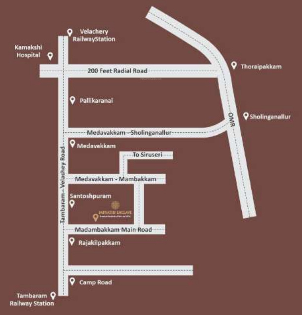  parvathy enclave Location Plan