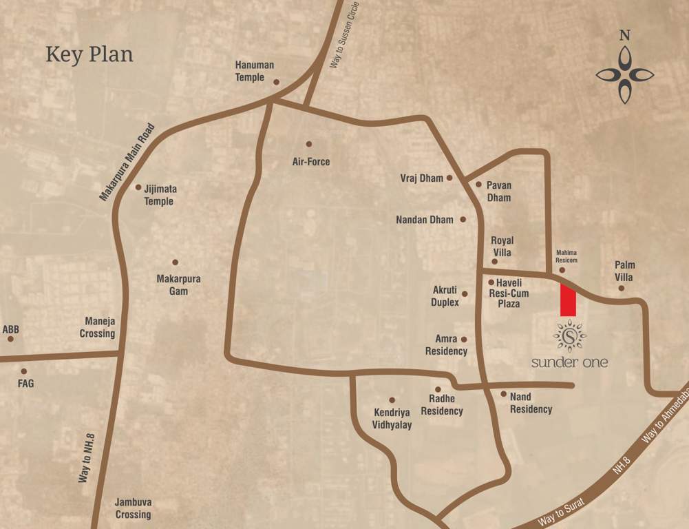 sunder one resi cum plaza Location Plan
