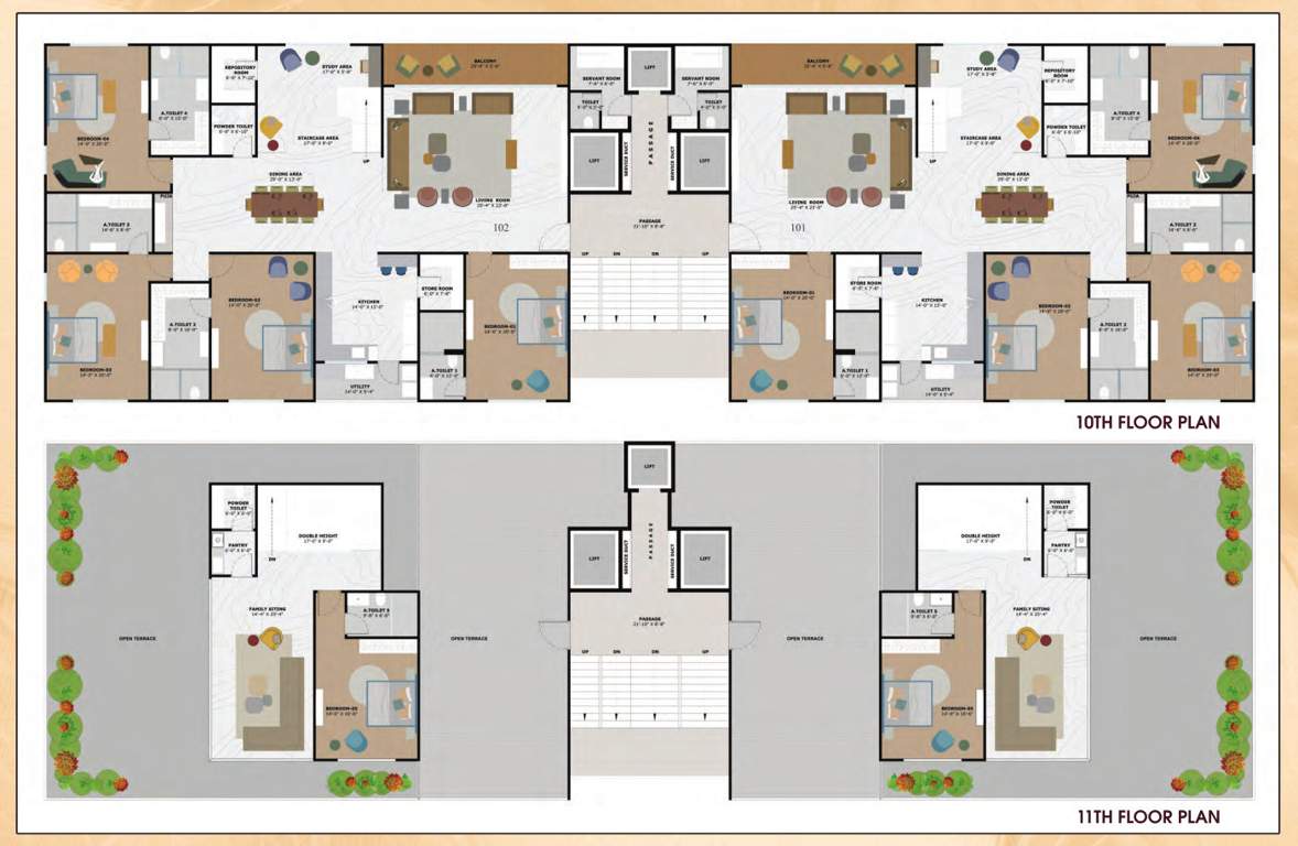  trionzza Block A Cluster Plan for 11th Floor
