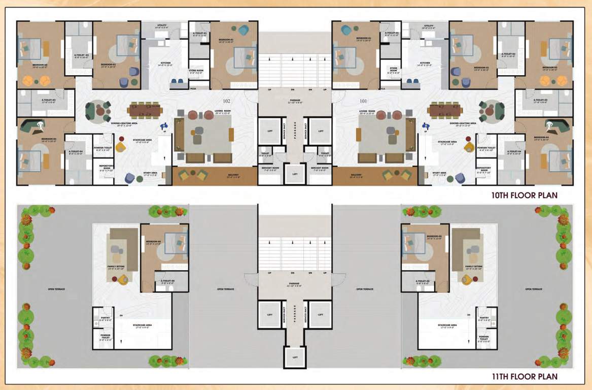  trionzza Block B Cluster Plan for 11th Floor