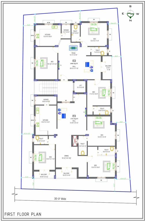  homes Esha Homes Cluster Plan for 1st Floor