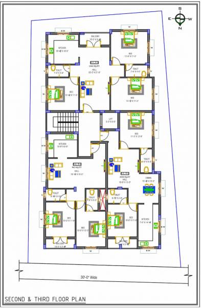  homes Esha Homes Cluster Plan from 2nd to 3rd Floor