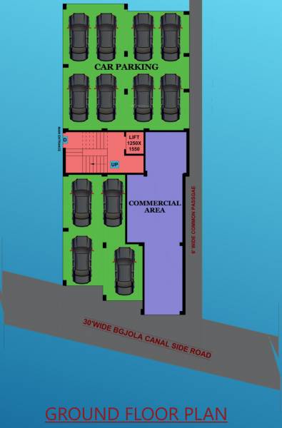  mitra-apartment Mitra Apartment Ground Cluster Plan