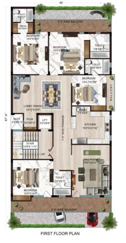  super-luxury-floors Super Luxury Floors Cluster Plan from 1st to 4th Floor