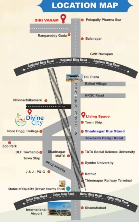  divine city Location Plan