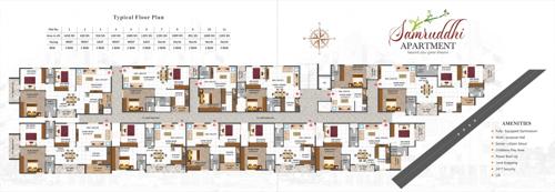  samruddhi-apartment Samruddhi Apartment Cluster Plan from 1st to 5th Floor