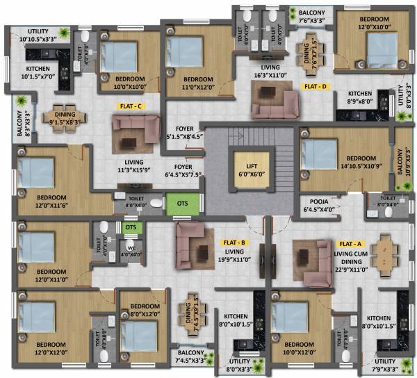  aaditri Aaditri Cluster Plan From 1st To 2nd Floor