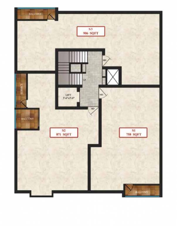  twin Twin Star Cluster Plan for 2nd Floor