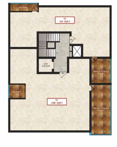  twin Twin Star Cluster Plan for 3rd Floor