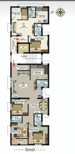  sundara-flats Sundara Flats Cluster Plan for 1st Floor