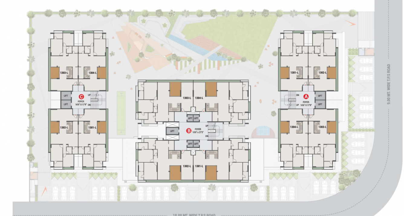 panache A , B, C Cluster Plan for 13th Floor