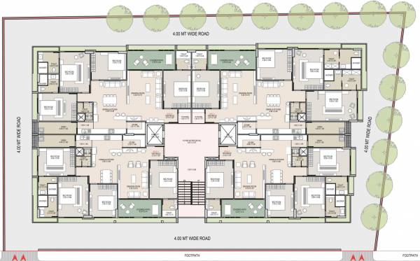  essence-51 Block A Cluster Plan For Typical Floor Plan