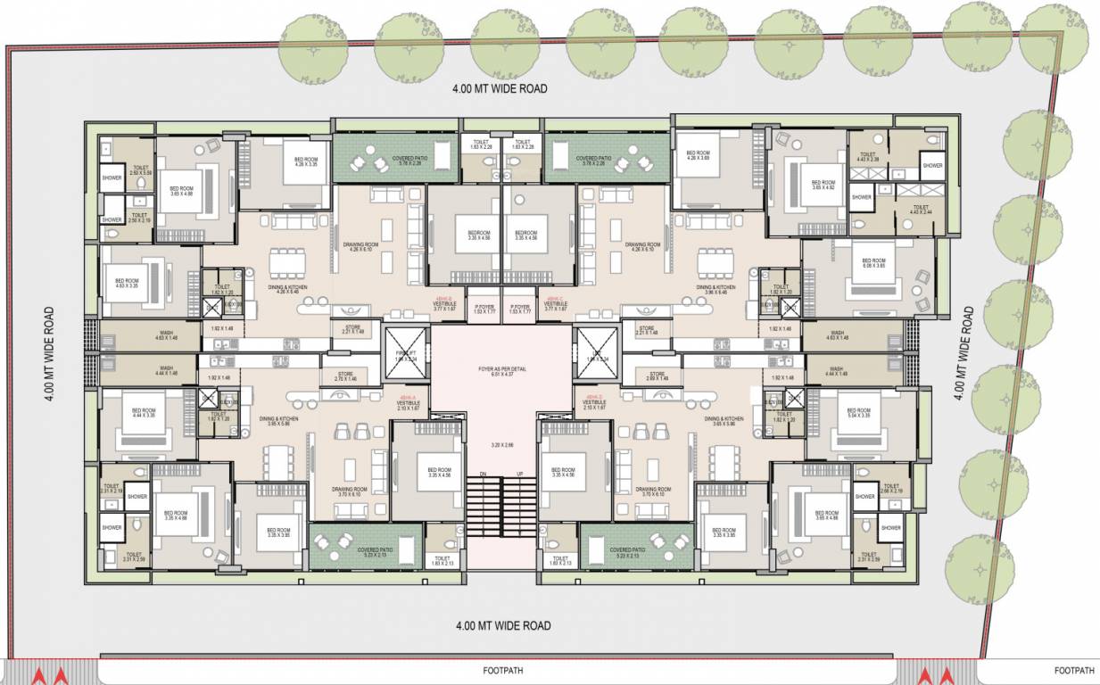  essence 51 Block A Cluster Plan For Typical Floor Plan