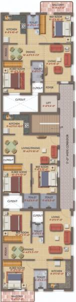  atharva Atharva Cluster Plan From 2nd To 3rd Floor
