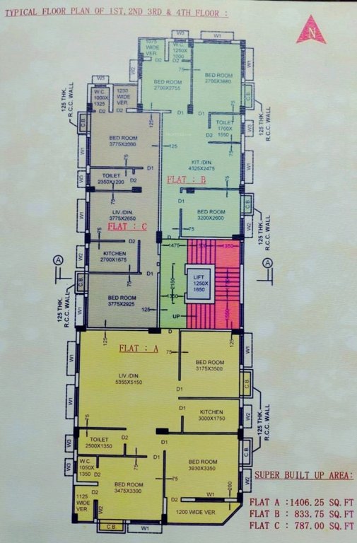  vinayak Vinayak Cluster Plan from 1st to 4th Floor