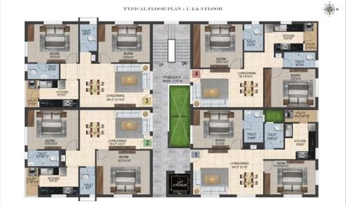  heritage Heritage Cluster Plan from 1st to 3rd Floor