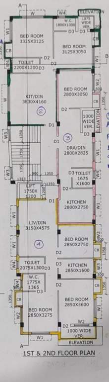  saswata apartment Saswata Apartment Cluster Plan from 1st to 2nd Floor