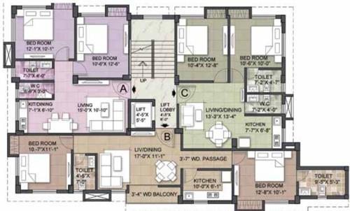  54a-hazra-road 54A Hazra Road Cluster Plan For 1st Floor