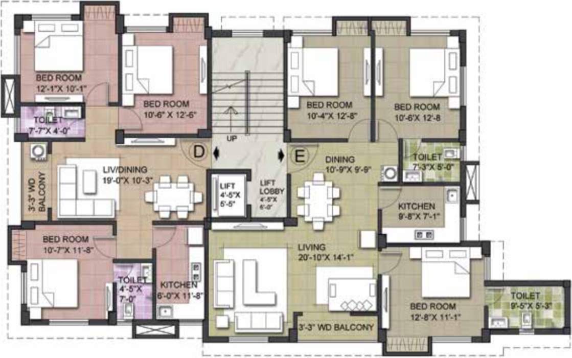  54a hazra road 54A Hazra Road Cluster Plan From 2nd To 4th Floor