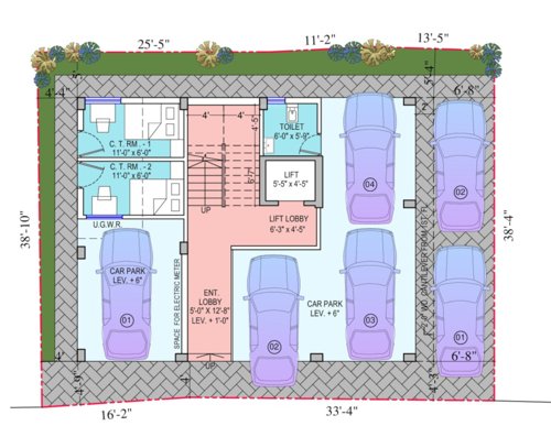  new-alipore New Alipore Cluster Plan for ground Floor