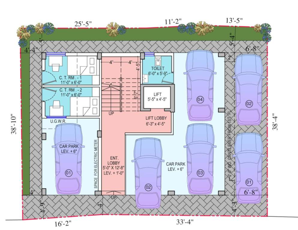  new alipore New Alipore Cluster Plan for ground Floor