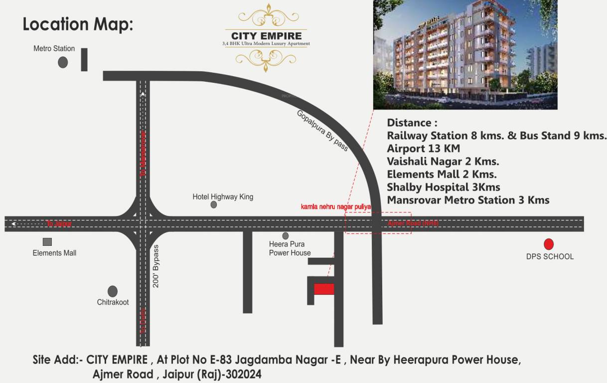  city empire Location Plan