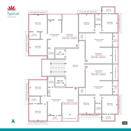 shivanjani-residency Shivanjani Residency Cluster Plan from 1st to 7th Floor