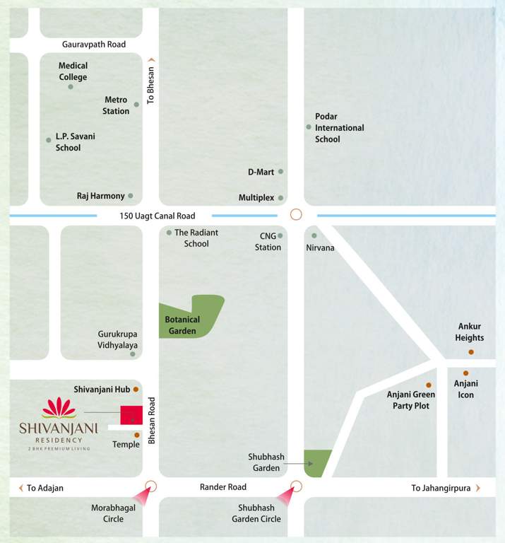 shivanjani residency Location Plan
