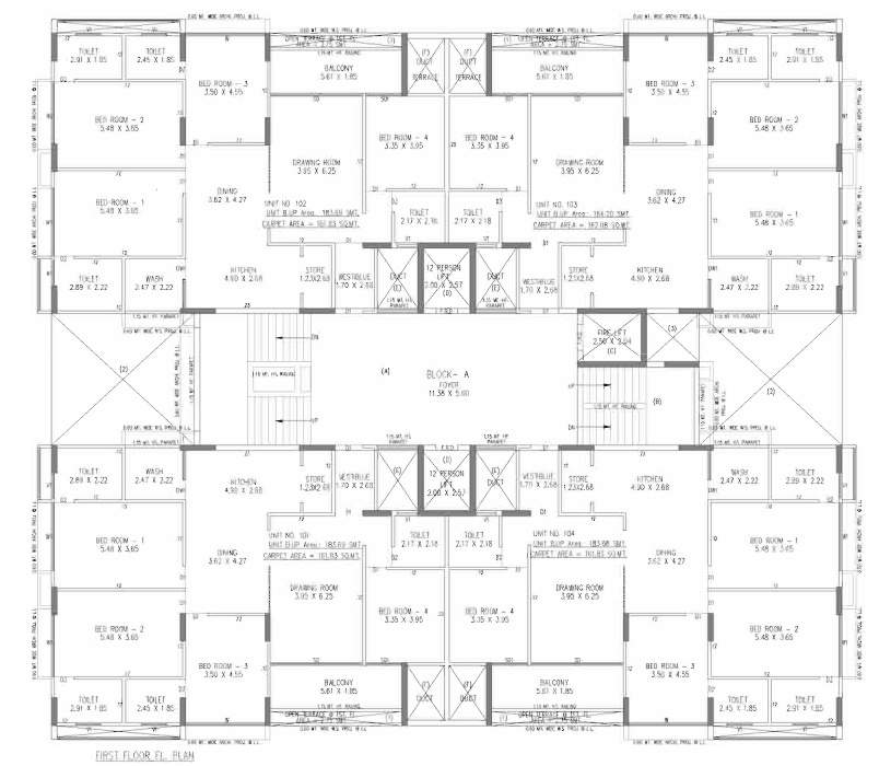  elegance Block A And D Cluster Plan For 1st Floor